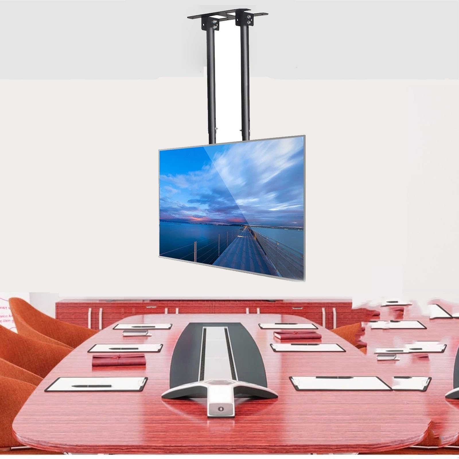 Support de montage TV plafond adapté aux salles de réunion et bureaux