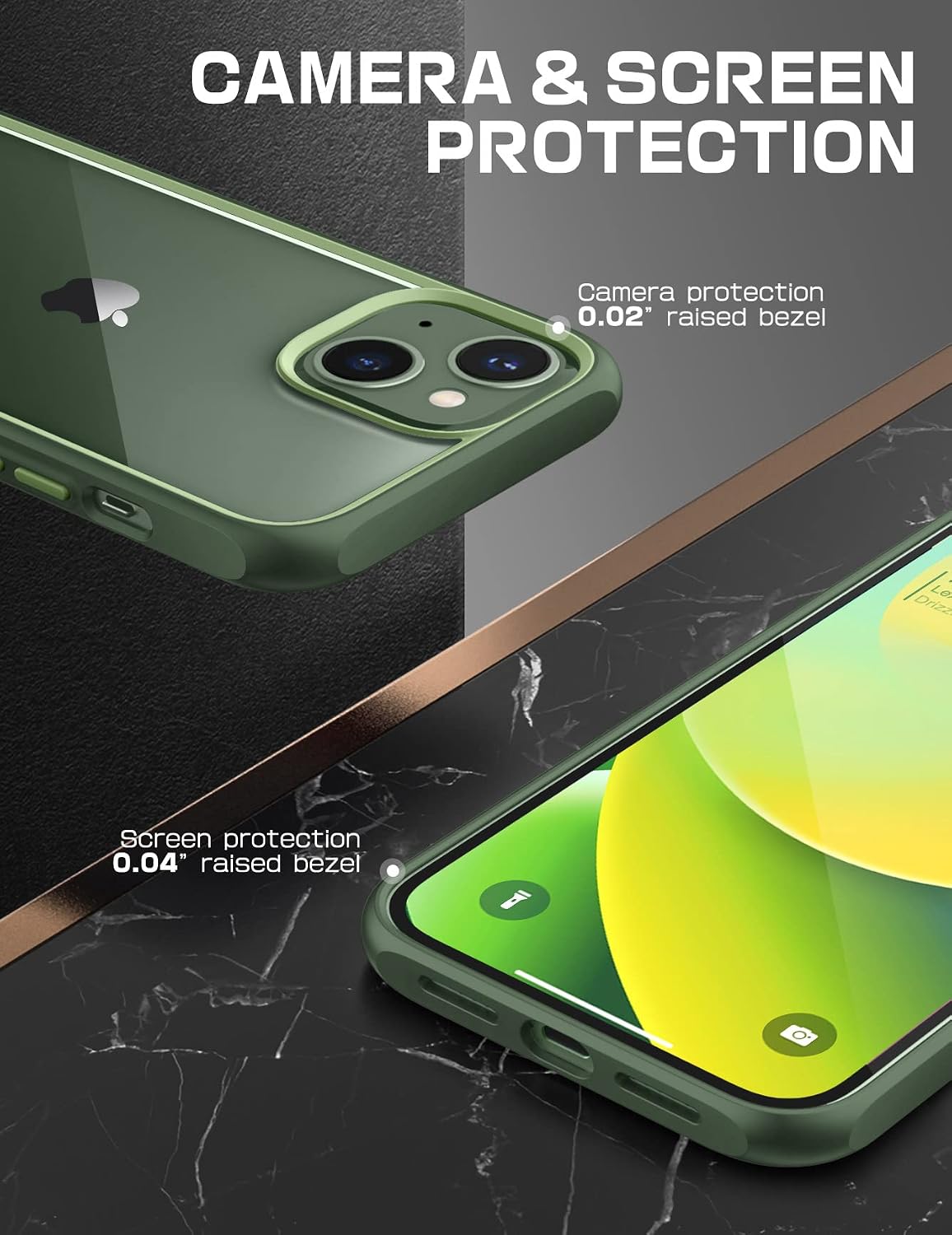 SUPCASE Unicorn Beetle Style Series Case for iPhone 14 / iPhone 13 6.1 Inch, Premium Hybrid Protective Slim Clear Case (Jasper)
