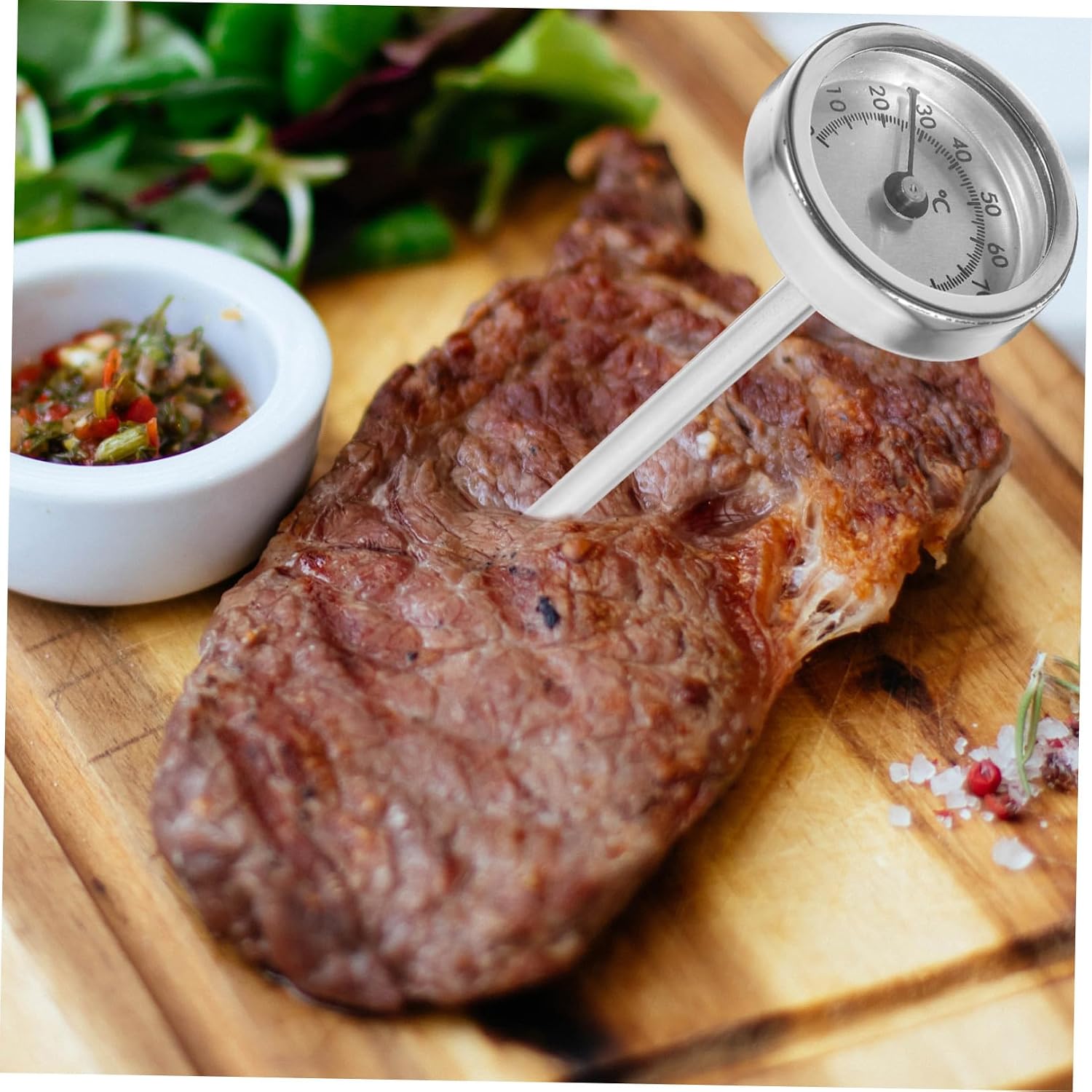Instant Read Cooking Thermometer for Electric Kettle, Stainless Steel Food Thermometer with Wear and Break Resistance, Heat Resistant Kitchen Supply Tool