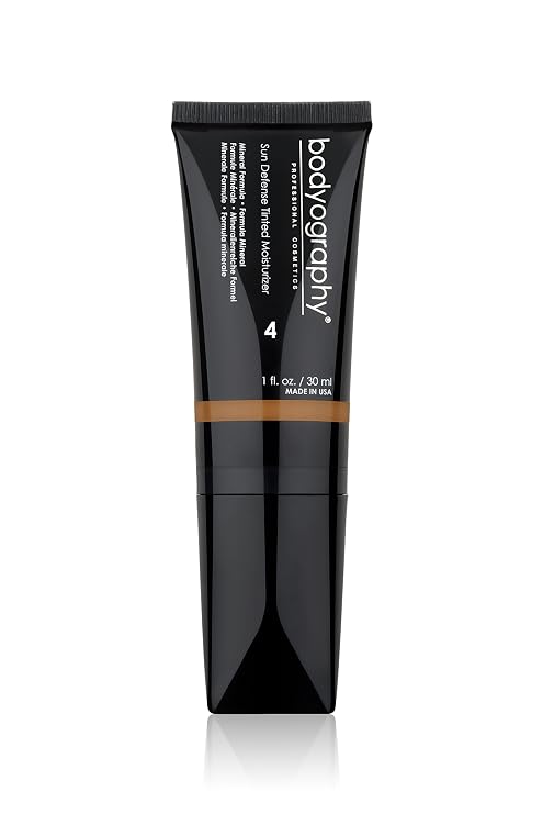 Bodyography Sun Defense Tinted Moisturizer, 1.5 oz | Lightweight SPF Tint with Hyaluronic Acid & Mineral Pigments | Hydrating, Vegan Sheer Coverage for All Skin Types, Deep