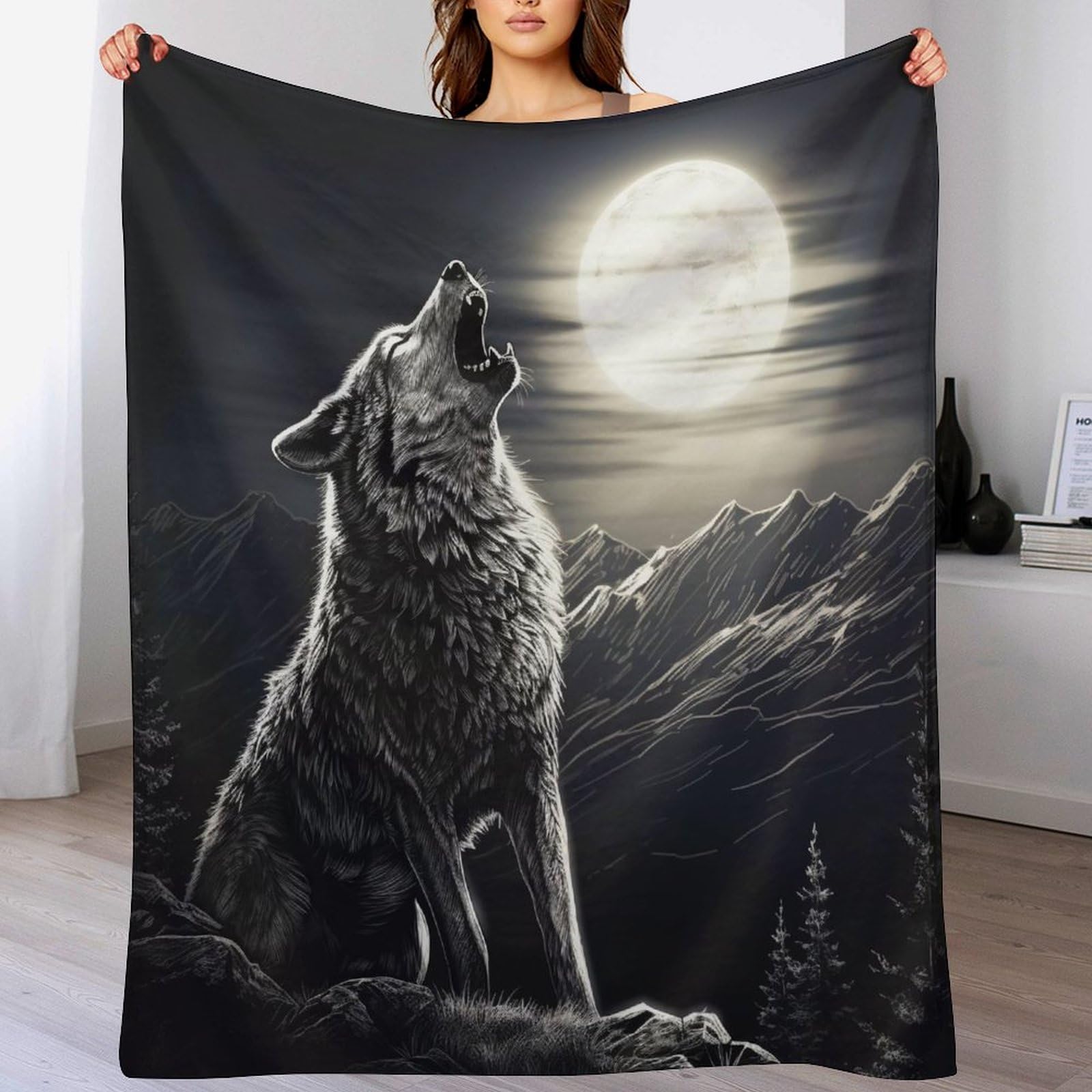 Couverture loup, une excellente idée de cadeau originale en flannel