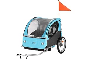 Double Bike Trailer for Kids and Toddlers, Single and Double Seat