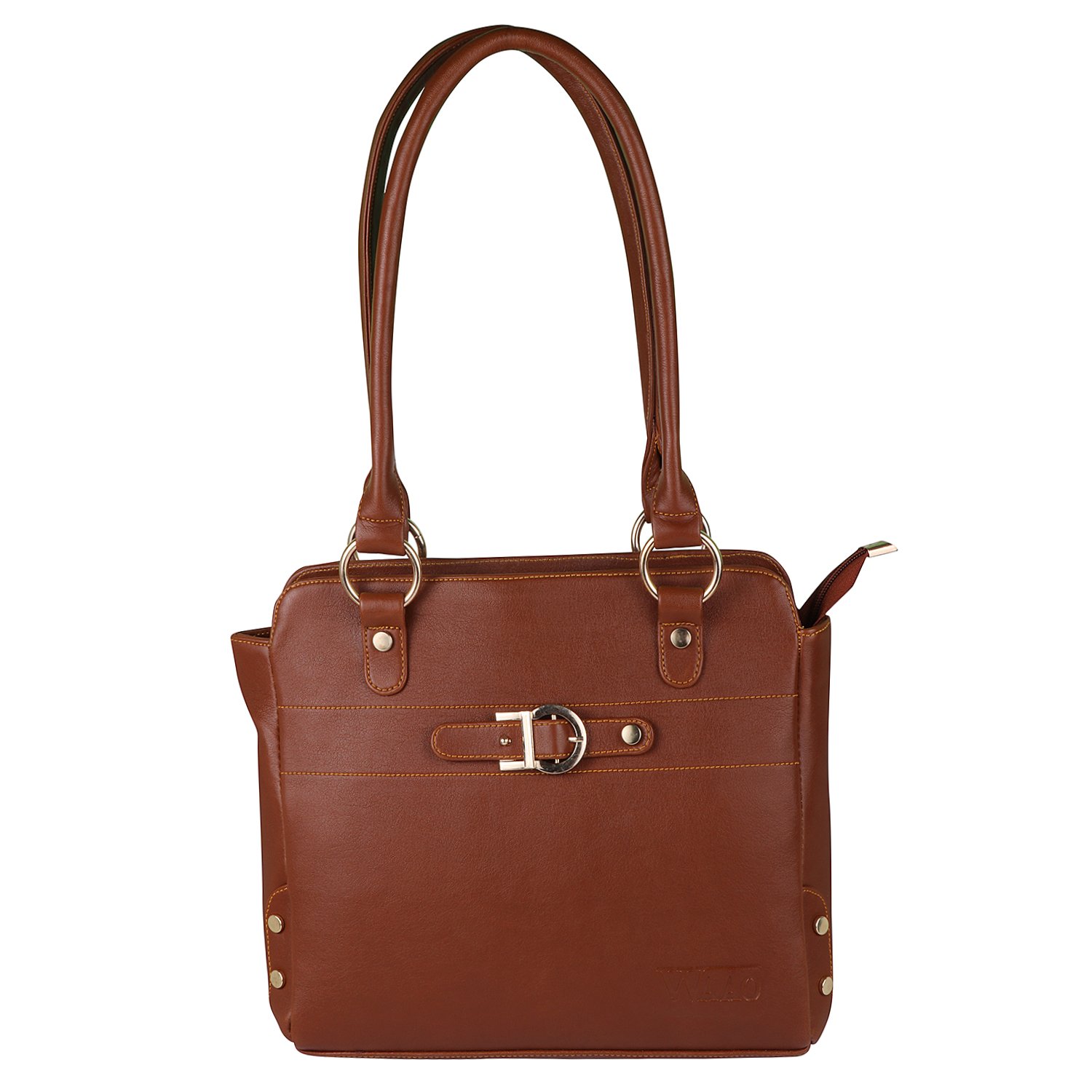 Waao PU Leather Brown Hand Bag For Women