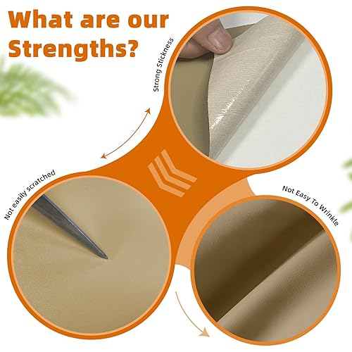 Miniatura 23 de Cinta de reparación de cuero, parche de reparación de cuero autoadhesivo para sofá, muebles, sofás, asientos de automóvil, kit avanzado de Café