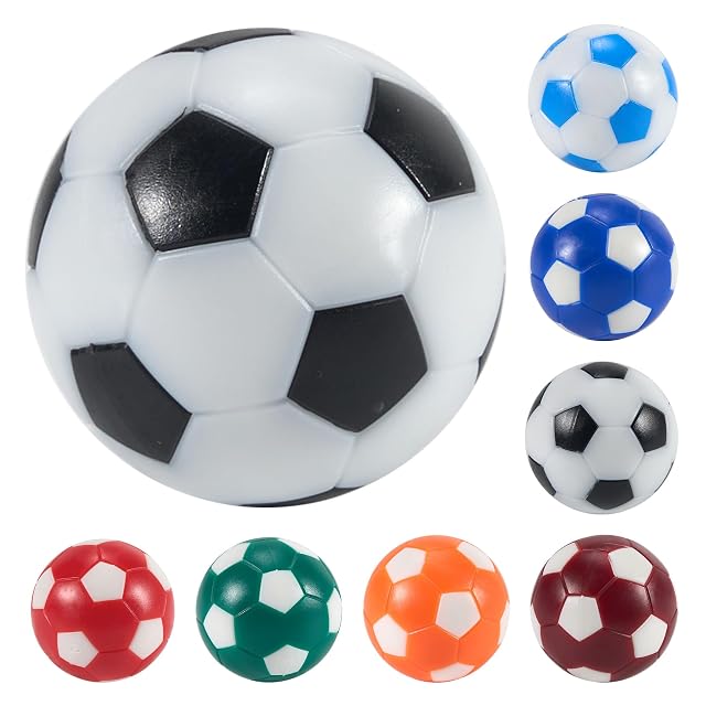 8 Piezas Bolas de Fútbol 32 mm en Hips, Resistentes y Coloridas para Futbolín de Mesa, Colores Surtidos