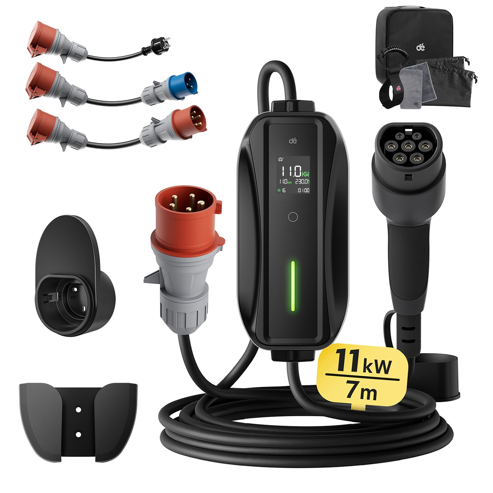 dé Mobile Wallbox/Ladestation Typ 2 3-phasig für EV & PHEV
