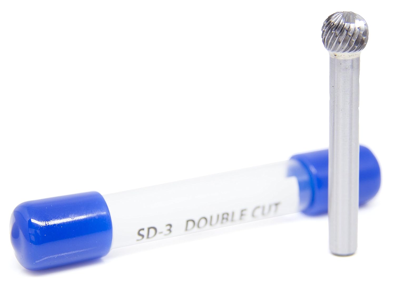 Benchmark Abrasives Ball Shape Premium Double Cut Tungsten Carbide Burr for Metal Wood Welding Deburring Sculpting High-Speed Die Grinders enclosed in Plastic Capsule 1/4 Shank (SD-3)