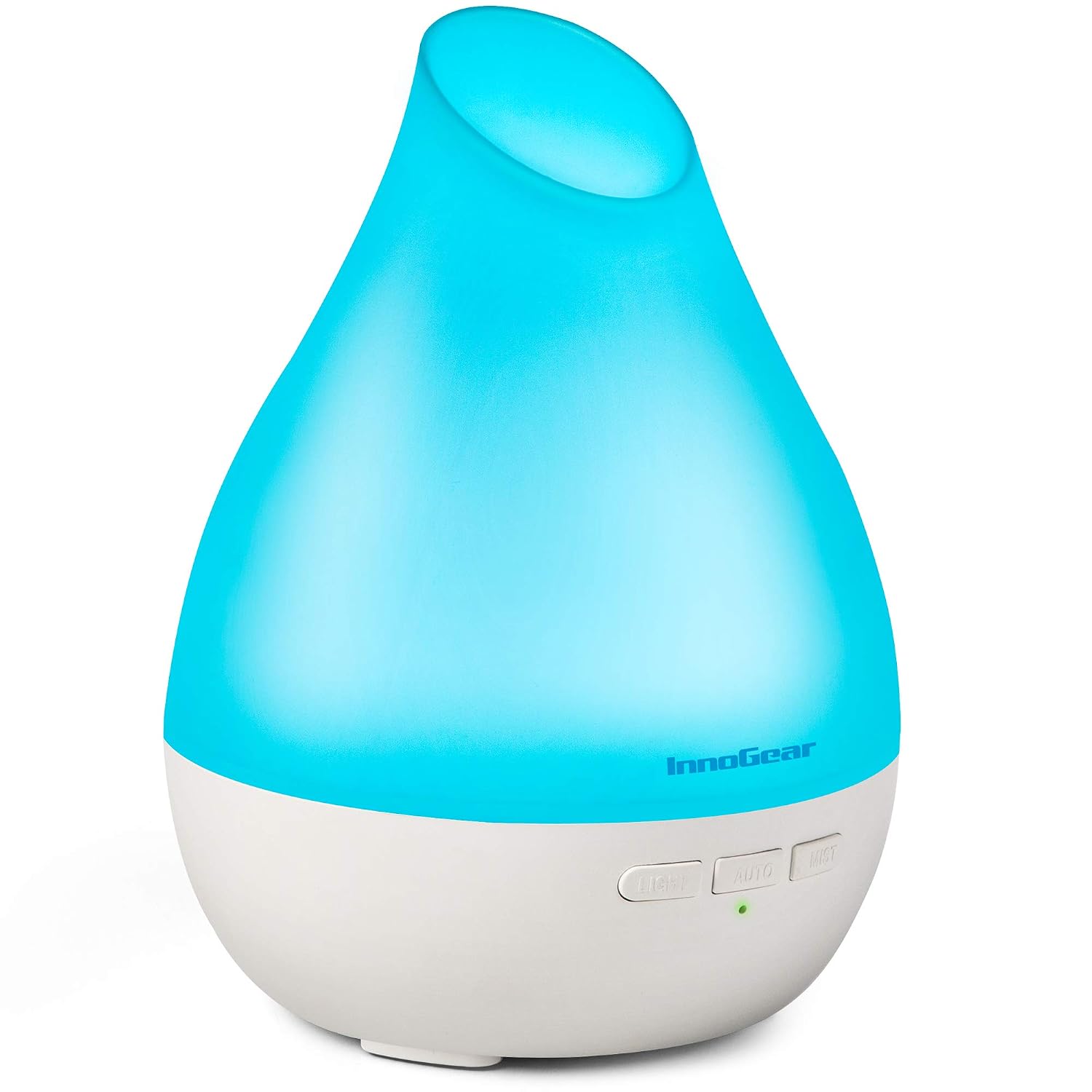 InnoGear Essential Oil Diffuser, 150ml Diffuser for Essential Oils Aromatherapy Diffuser Cool Mist Humidifier with Rapid Diffusion Mode 7 Colors Light Waterless Auto-off for Home and Office, White