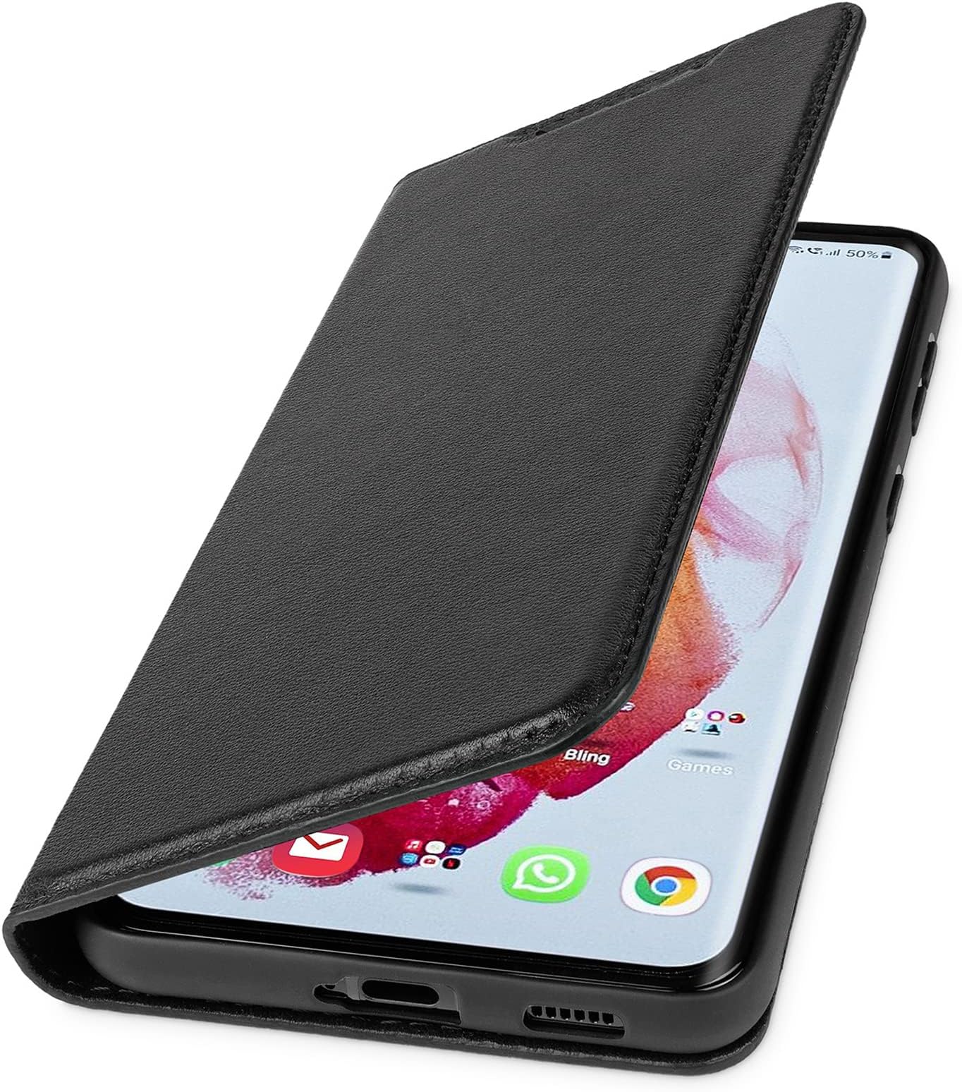 WIIUKA Lederhülle Für IPhone 16 Plus – Aus Deutschem Echtleder Mit Kartenfach, Standfunktion & Magnetverschluss