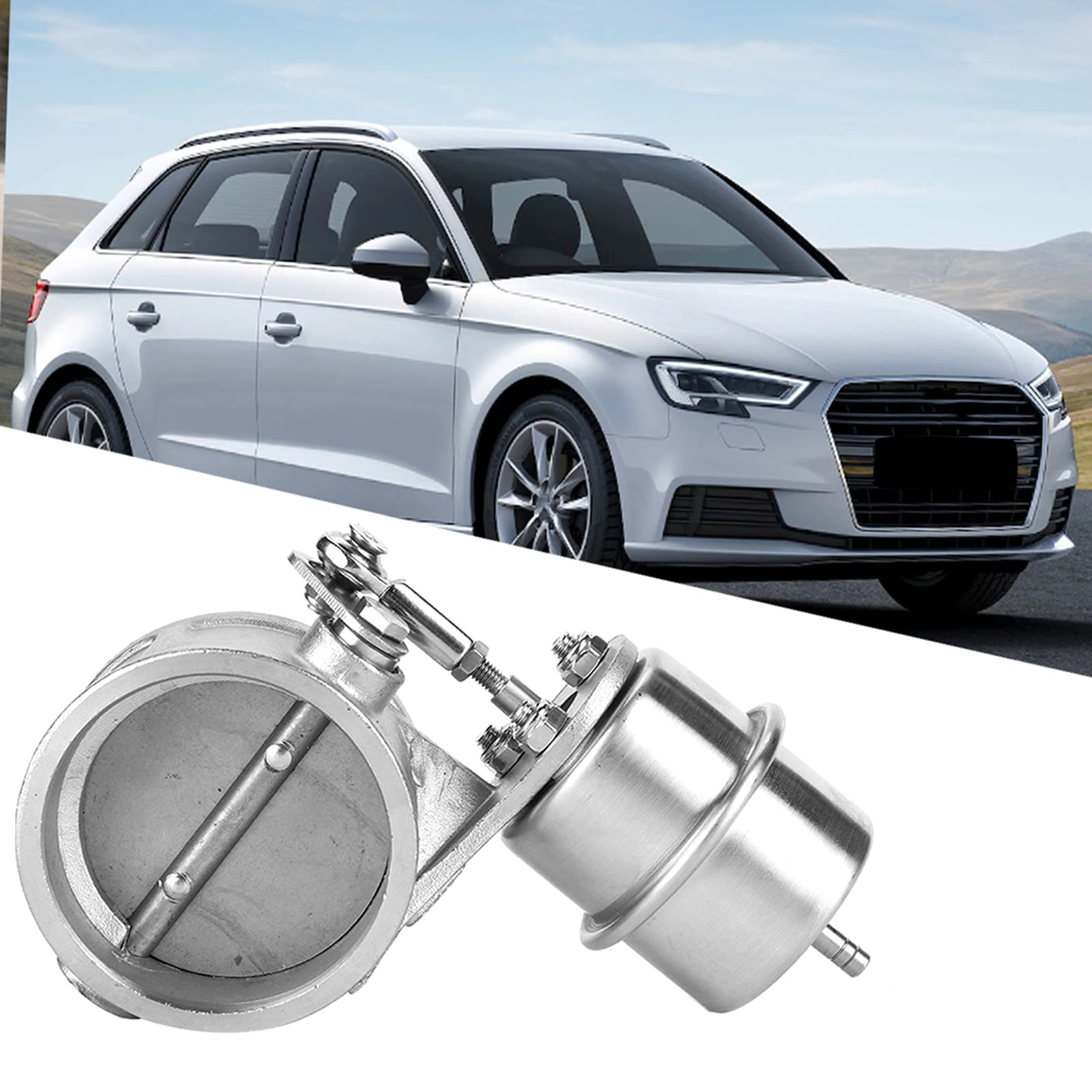 EBTOOLS pour commande dépression valve de gaz échappement Valve de dépression, pièces de rechange de soupape de dérivation en acier inoxydable, soupape de régulation d'échappement, actionneur de vide