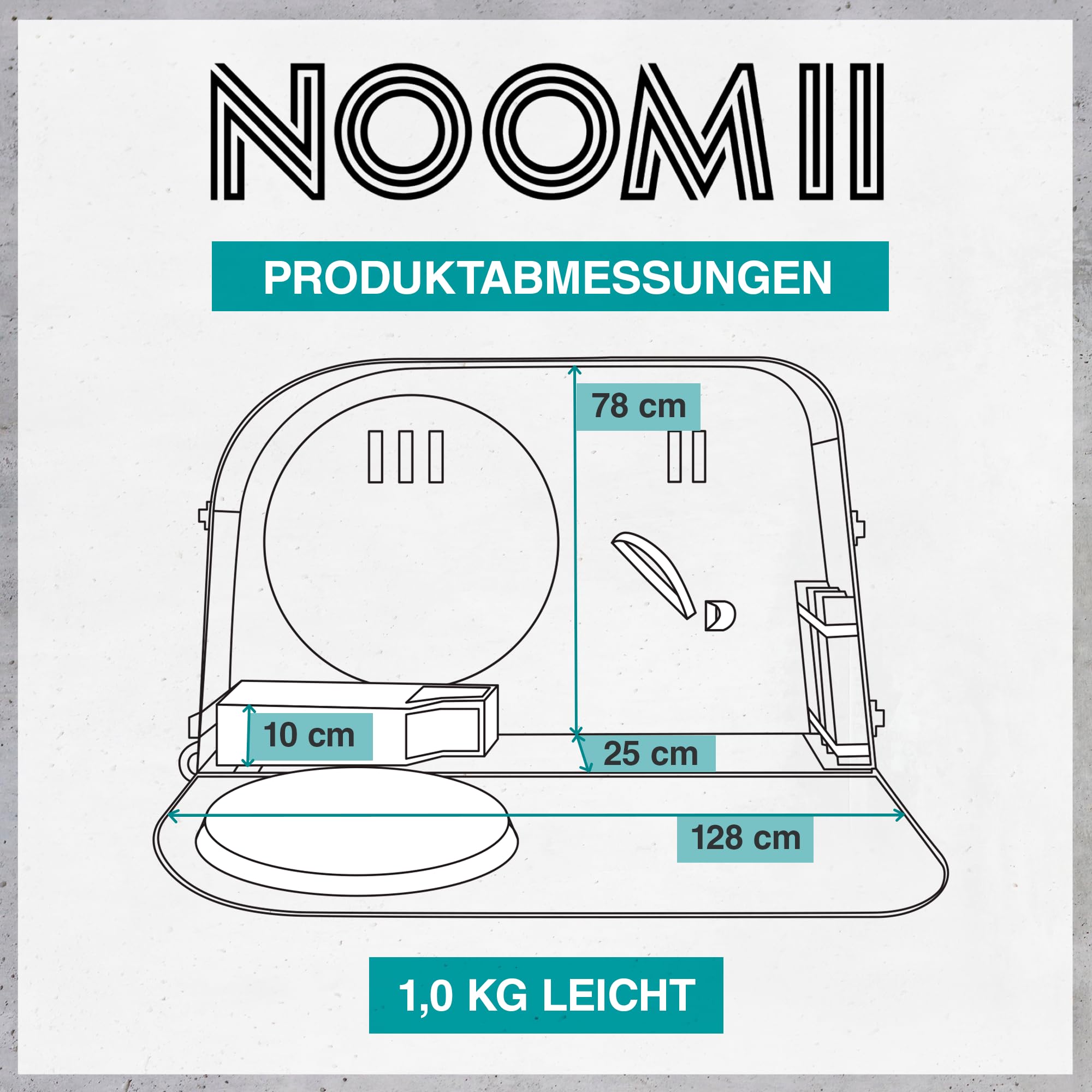 NooMii Fahrrad Transporttasche 128 x 78 x 25 cm | Wasserdichter Fahrradkoffer mit verstärkten Reißverschlüssen | Fahrradtasche-Rucksack mit Handgriff & Rollen | Für verschiedene Fahrradgrößen