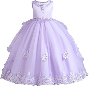 Flower Girls Dress Princess Puffy Tulle Dresses Kid Formal Bridesmaid Wedding Communion Birthday Party Pageant Maxi Prom Gown