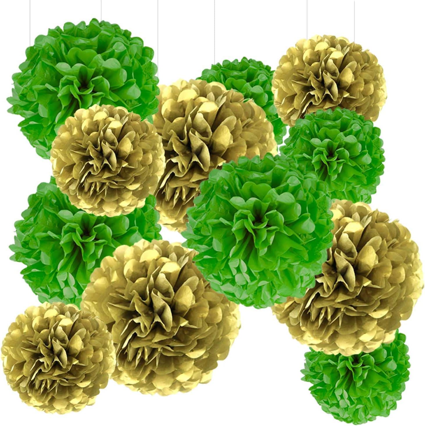 Orange and White Paper Pom Poms,Orange White Tissue Pom