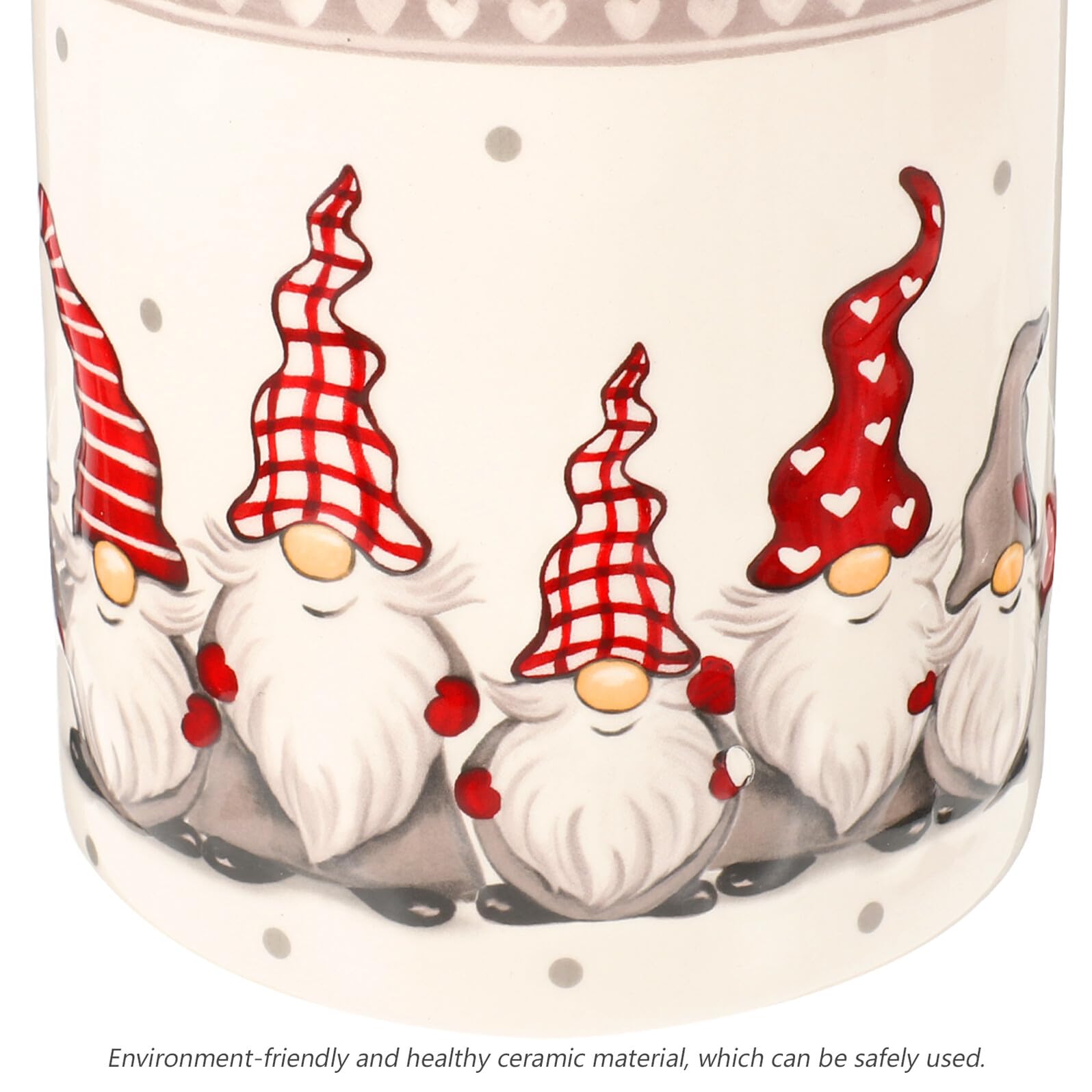 BESPORTBLE Contenitore Portaoggetti Natalizio in Ceramica con Coperchio Sigillato Barattolo per Conservazione Alimenti Secchi come Tè Cereali e Snack Vaso di Stoccaggio Grande per Cucina