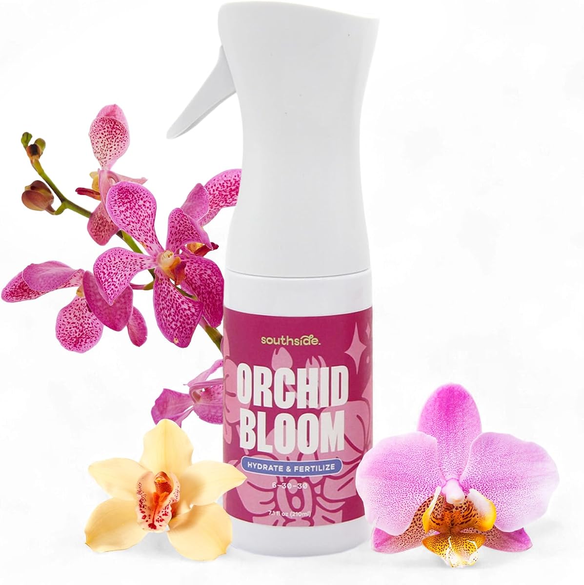 Orchid Bloom Fertilizer by Southside - 16 oz - Encourage Blooms with Precise Nutrition & Humidity - Gentle Formula, Premium Continuous Spray for Easy Coverage