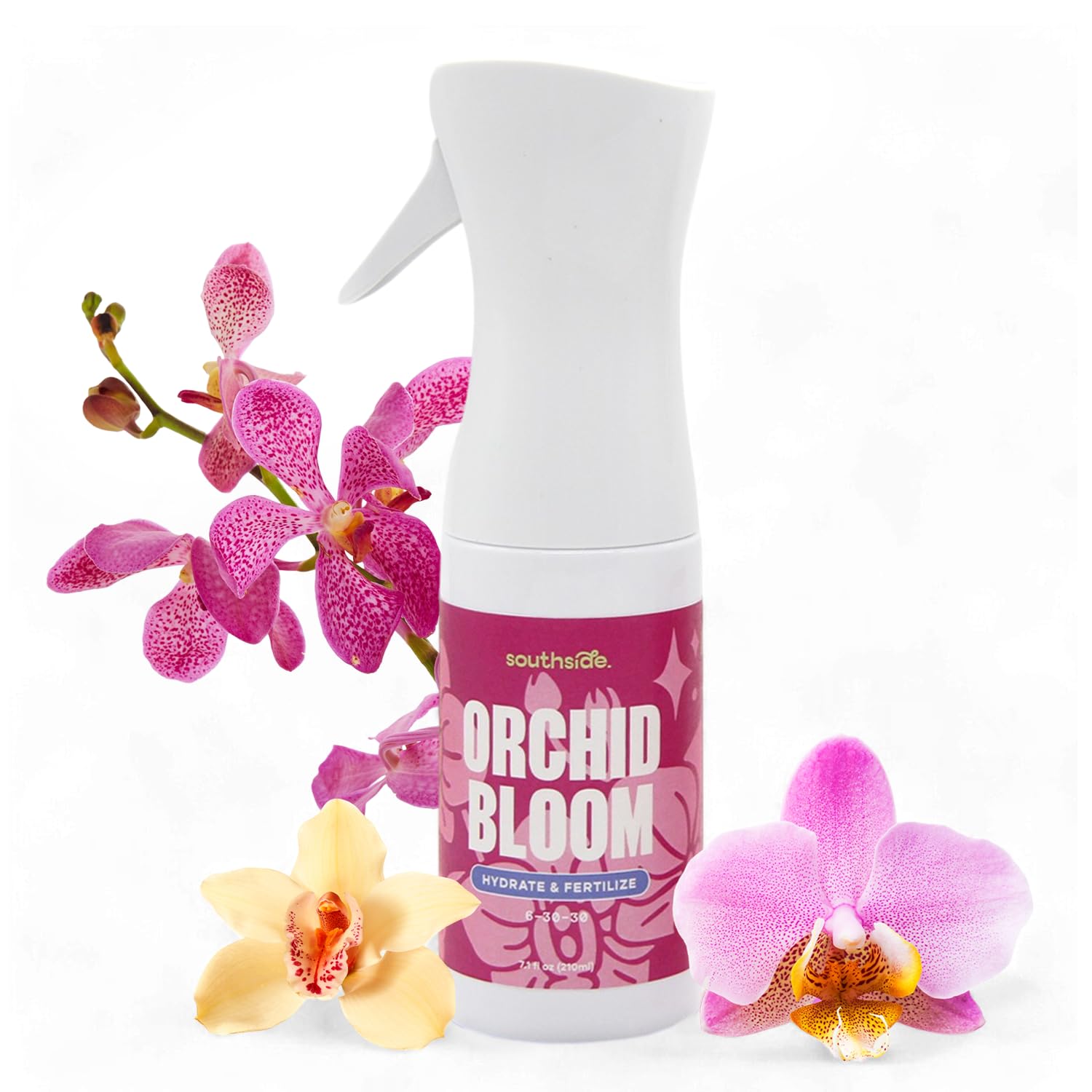 Southside Orchid Bloom Fertilizer - 50 Concentrated Refills (Spray Bottle not Included) - Hydrate & Fertilize (1-3-2 NPK) - Economical Plant Food for Orchids