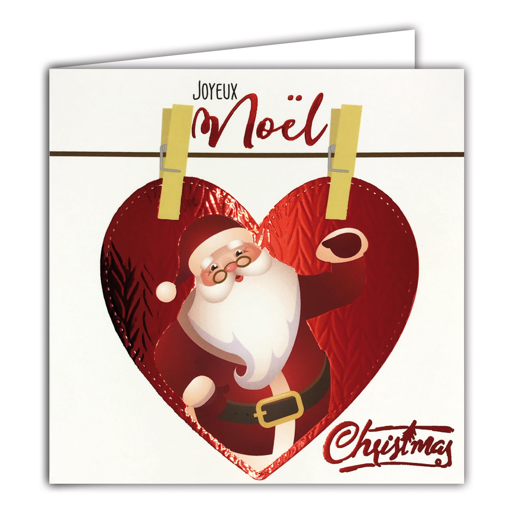 Tarjeta De San Valentín Con Corazón Rojo Texto Romántico Y Un Sobre Blanco Con Un Forro Rojo En P | Vector Premium