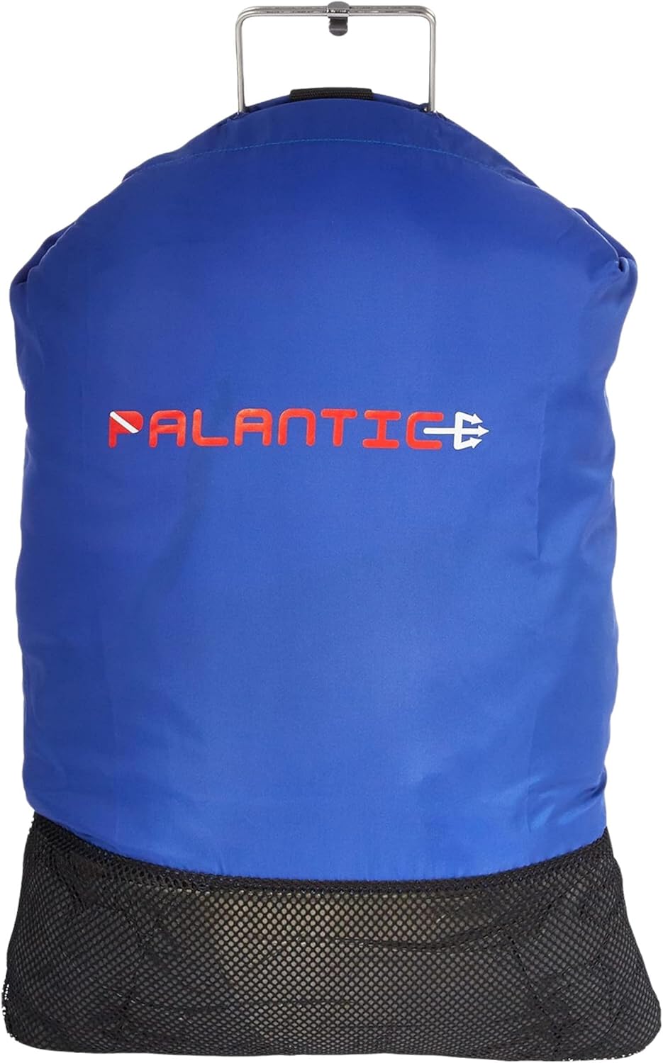 Palantic Lobster Catch Gear Nylon Game Bag Net with Stainless Steel Handle, 27"x17.5", Durable & Lightweight, Easy Clip Closure for and Fish Catching (Blue)