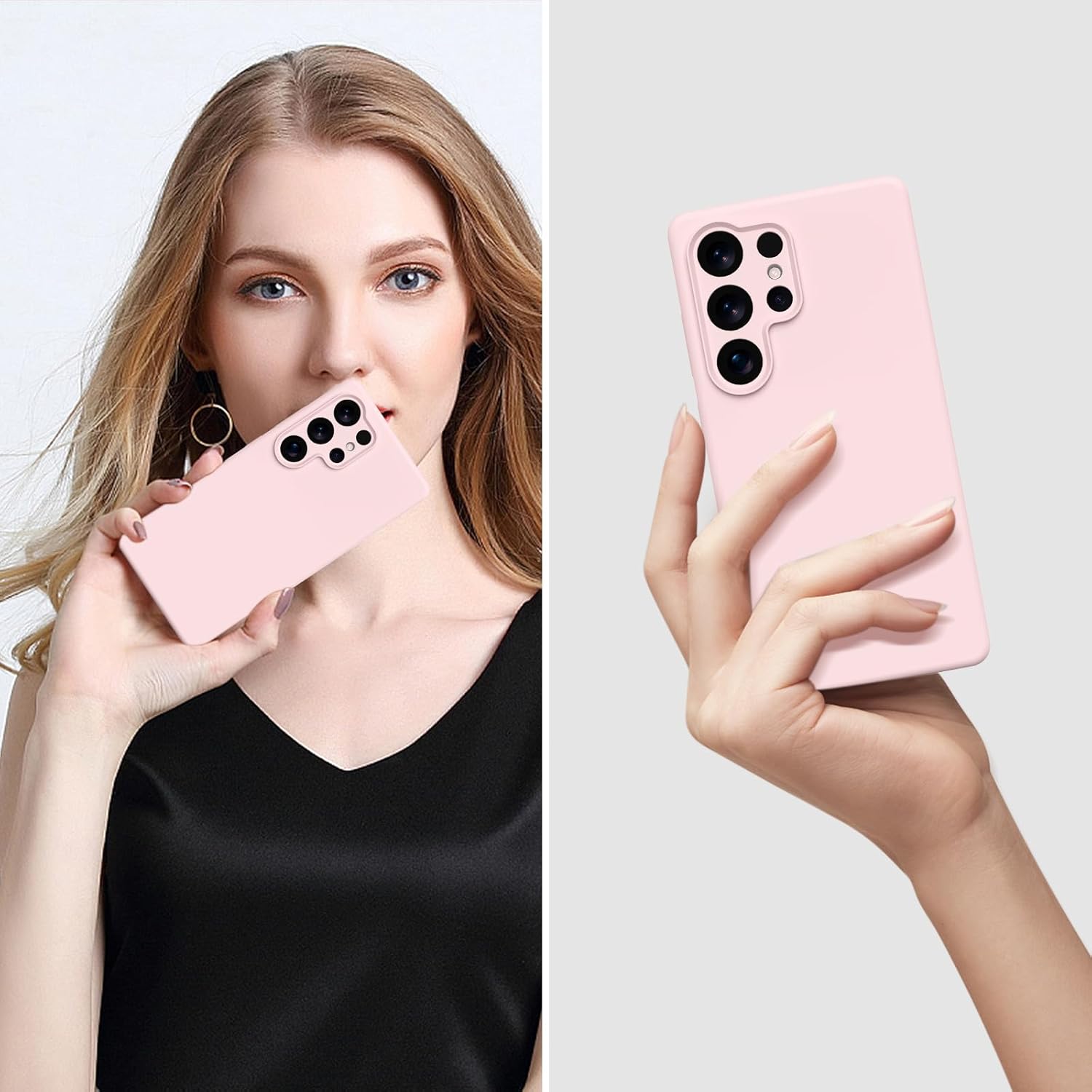 Varikke Compatible with Samsung Galaxy S25 Ultra Case, Liquid Silicone Upgrade [Camera Protection] [Anti-Scratch Microfiber Lining] Slim Soft Touch Gel Rubber Shockproof Phone Case 6.9", Chalk Pink - Image 7