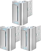 WINONLY Home Security Door Lock 3-Pack: 800lbs Metal Reinforcement Childproof Latch for Front Doors & Kids Safety