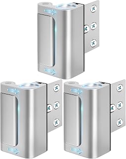 WINONLY Home Security Door Lock 3-Pack: 800lbs Metal Reinforcement Childproof Latch for Front Doors & Kids Safety
