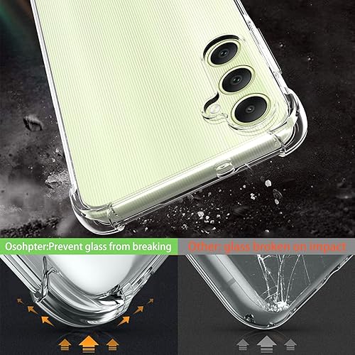 Miniatura 4 de Osophter Funda para Galaxy A05 A05S transparente para mujeres y niñas con 2 protectores de pantalla, esquinas reforzadas de poliuretano