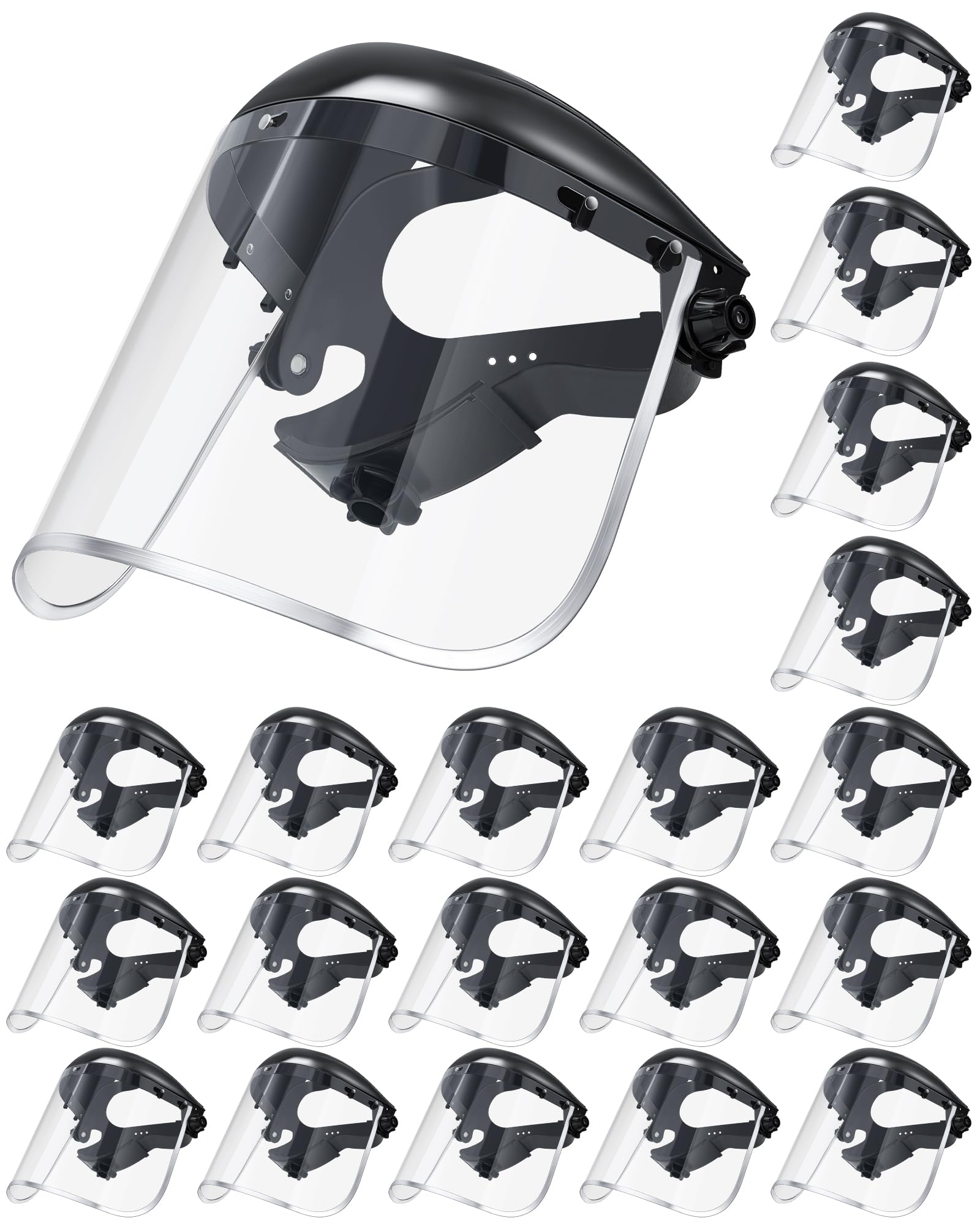 Copkim 3 Pack Face Shield Grinding Cutting, Clear Visor, PET Black — Amazon image 15