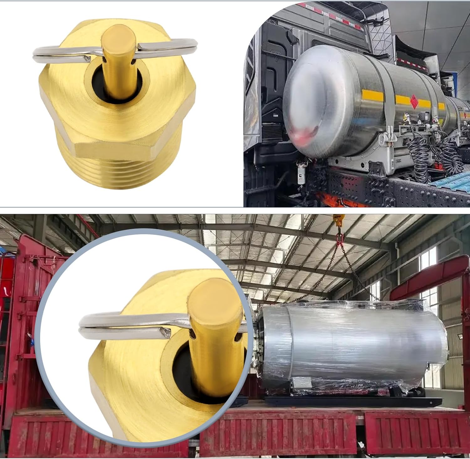 2Pcs 1/2 Inch NPT Brass Drain Valve External Thread 21mm Hex Diameter Safety Valve for Truck Boilers Air Compressors Chemical Manufacturing with Pull Ring