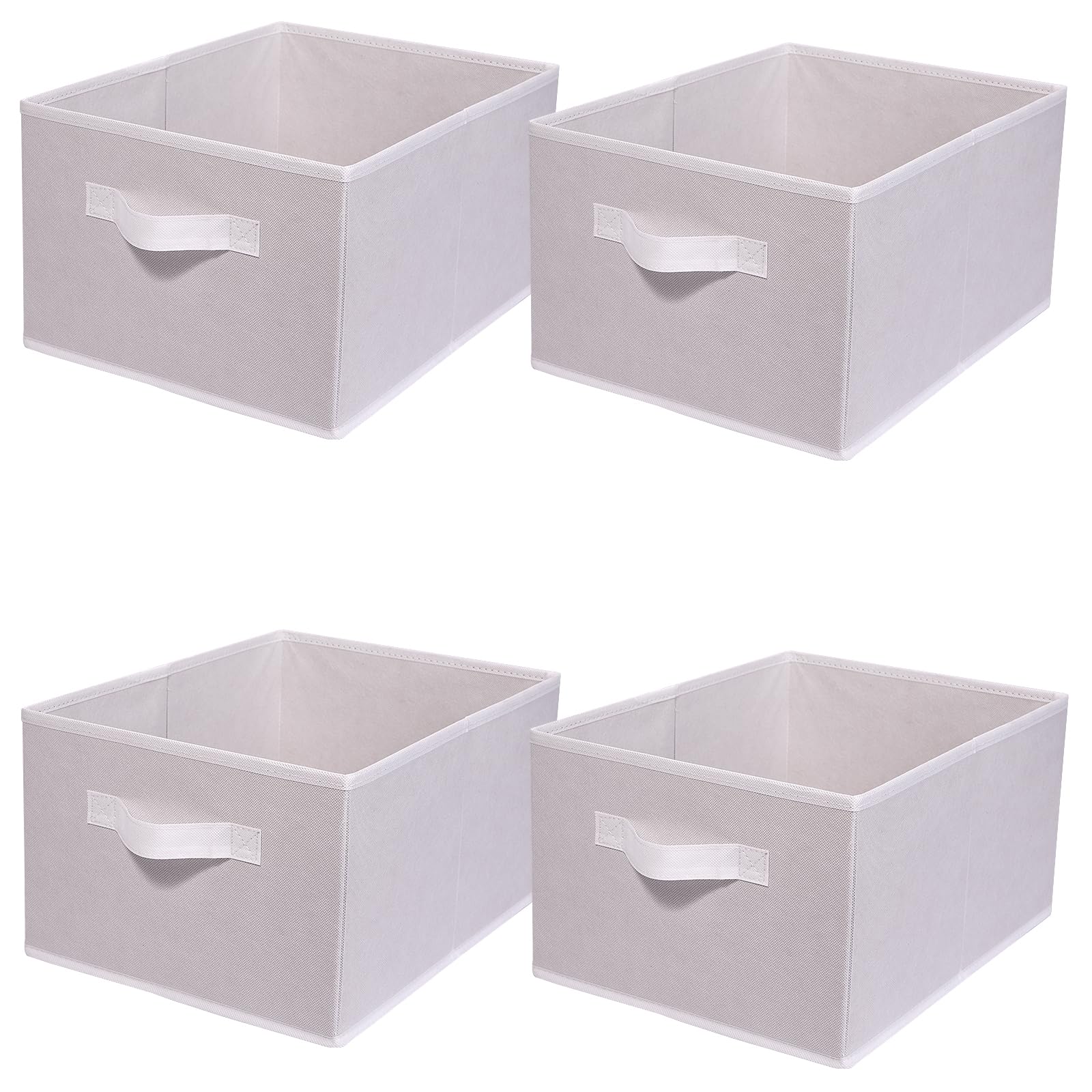 JAKAGO Foldable Wardrobe Storage Boxes 4 Pack, Superior Fabric Wardrobe Storage Organiser 39 x 29 x 20 cm