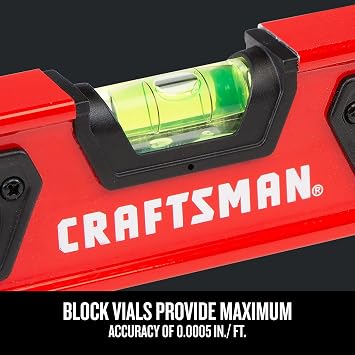Craftsman مستوى الطوربيدات ، 9 بوصة ، مع أغطية نهاية امتصاص الصدمات ( Cmht82390 )