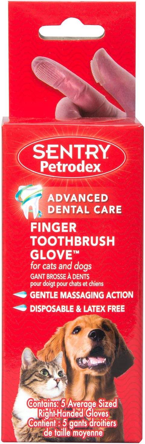 PetrodexFinger Toothbrush for Cats and Dogs, 5 Count