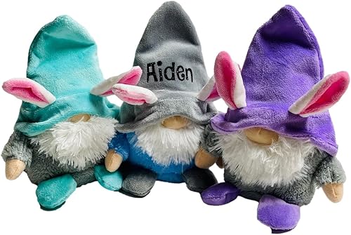 Personalizado – Peluche de Pascua súper suave – Conejito de gnomo – Juguete de peluche – Regalo para bebé niña niño