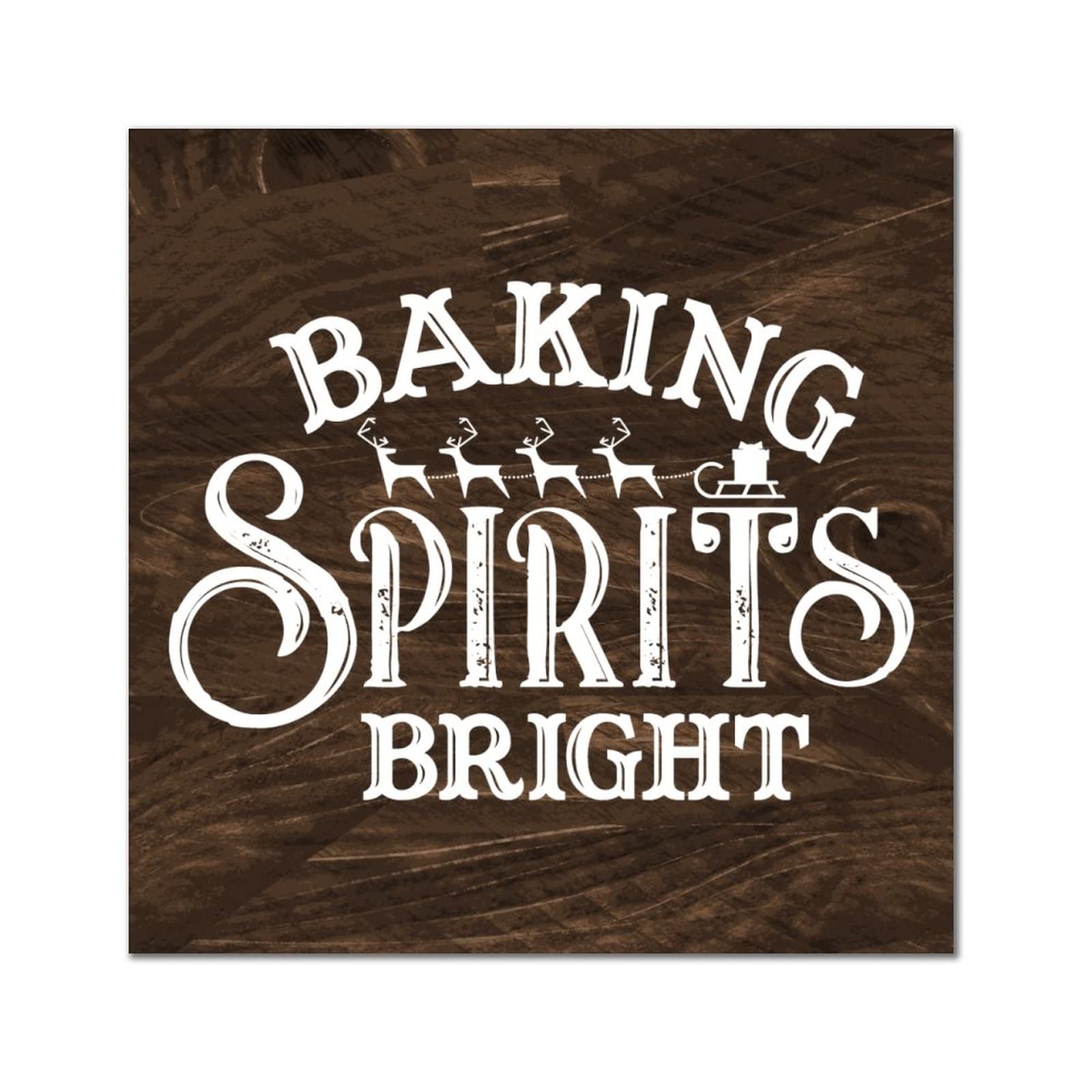 Plaque murale Baking Spirits en bois pour sublimer votre cuisine en hiver