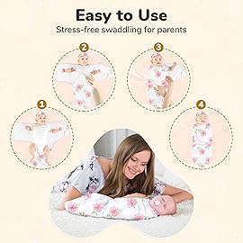 Mama Cheetah Baby Swaddle Bag, Organic Swaddle Blanket, Newborn Swaddle Bags, Adjustable Baby Sleep Sling, Easy Swaddle for Boy Girl 0-3 Months