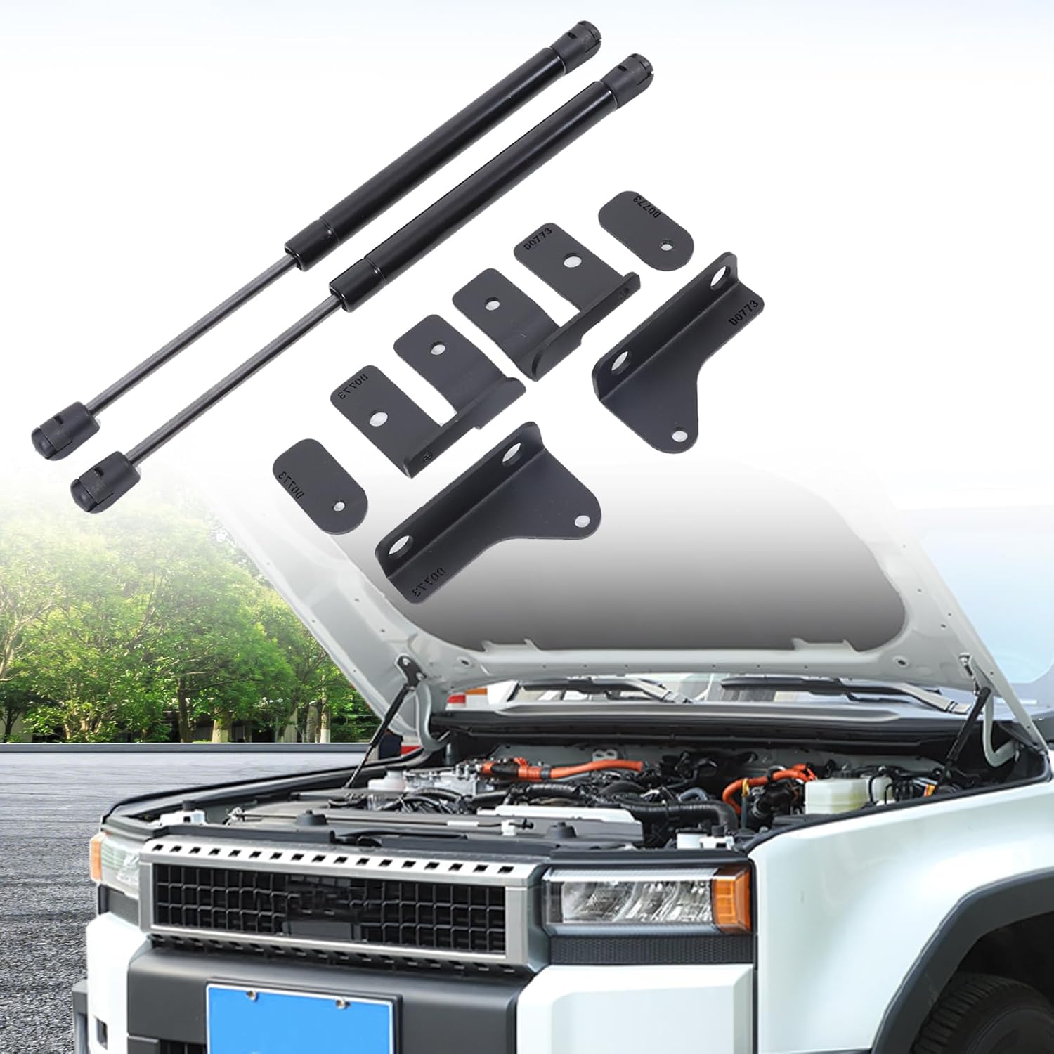 Hood Struts Lift Support Replacement Compatible with Toyota Land Cruiser 250 Prado J250 LC250 2024 2025 2026 Accessories, Front Hood Lift Supports Gas Springs Shocks Struts
