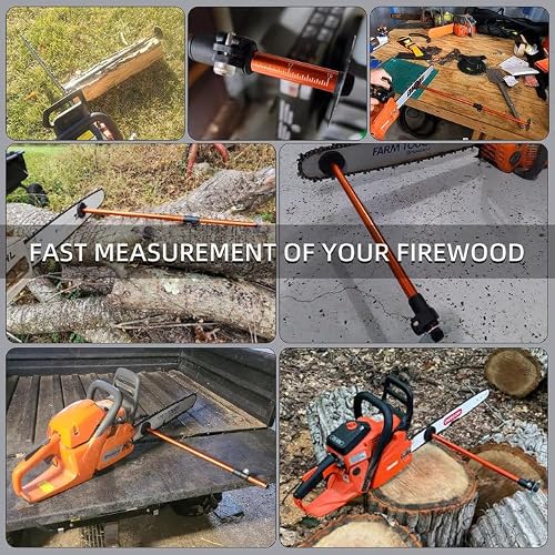 Juosta 2024 Newest Firewood Cutting Measurement Tool, Strong Magnetic Chainsaw Tools for Fast Measure Firewood Length, Bright Colors and Precise Scale Mark