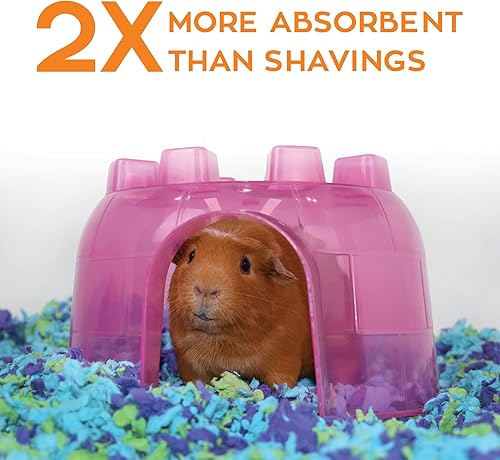 Miniatura 33 de Carefresh - Cama para mascotas pequeñas de papel natural color blanco, 99% libre de polvo con control de olores, 10 L, blanco