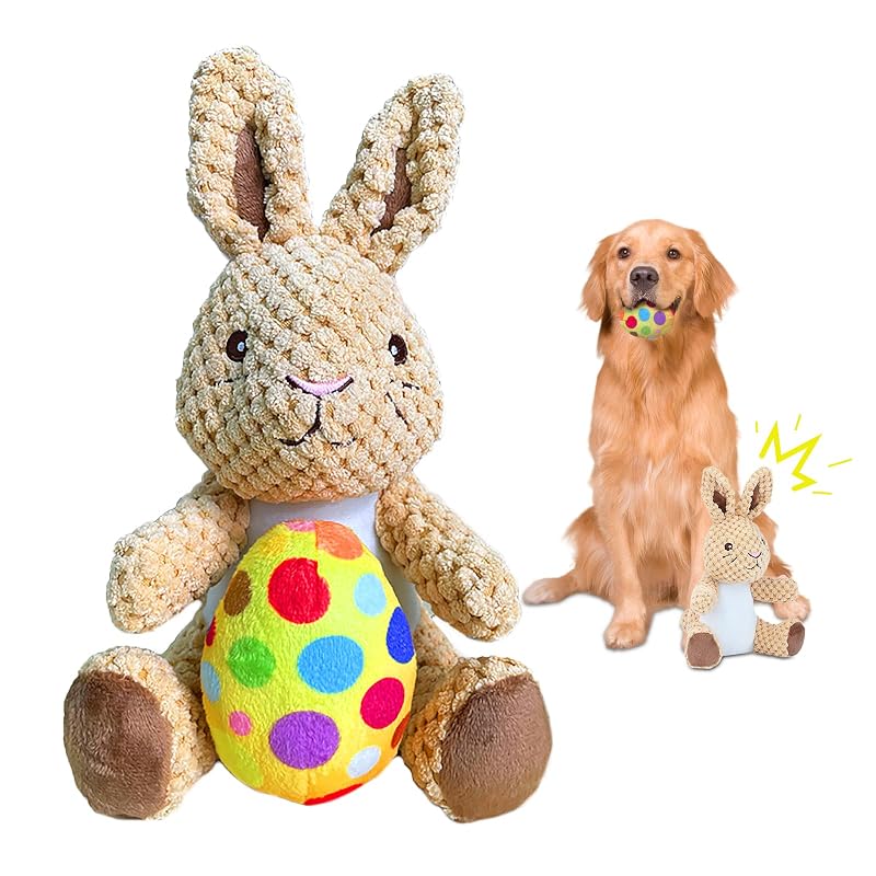 Brinquedo de pelúcia para cães com apito, coelho de Páscoa Wunive Rabbit-A, 1 unidade