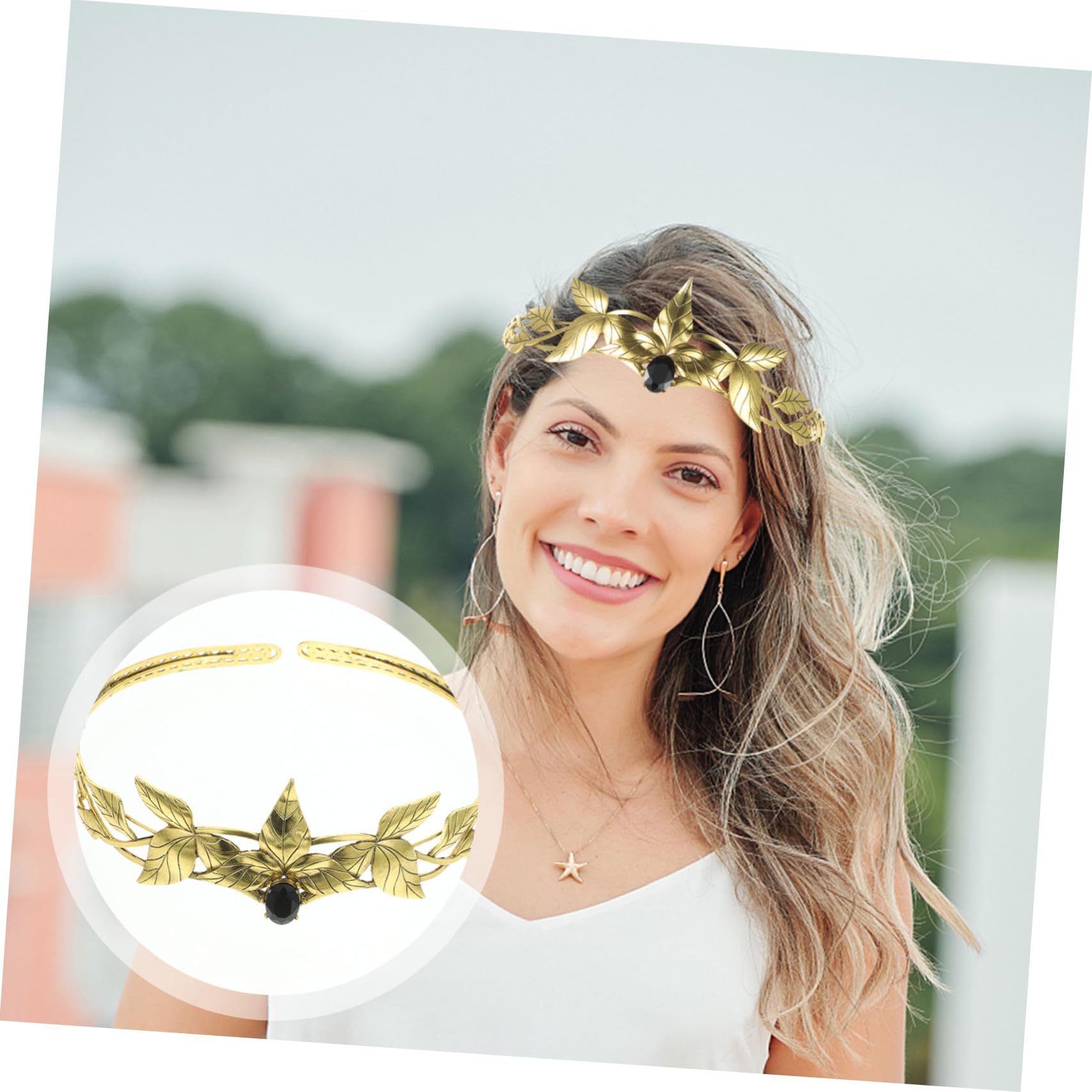 OHPHCALL 1個 クリスタルヘアアクセサリー ワイドハードヘッドバンド  