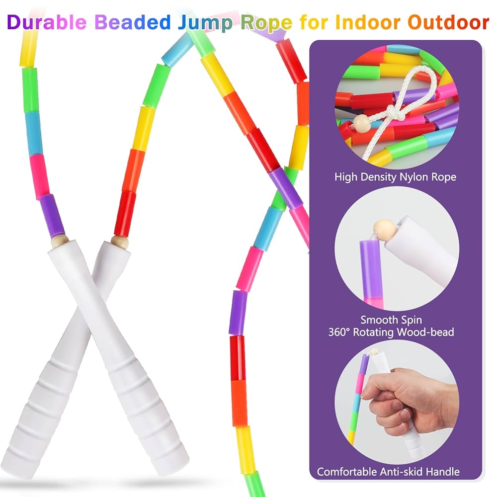 Jump Rope For Women Supertrip 2-Pack Beaded Jump Ropes