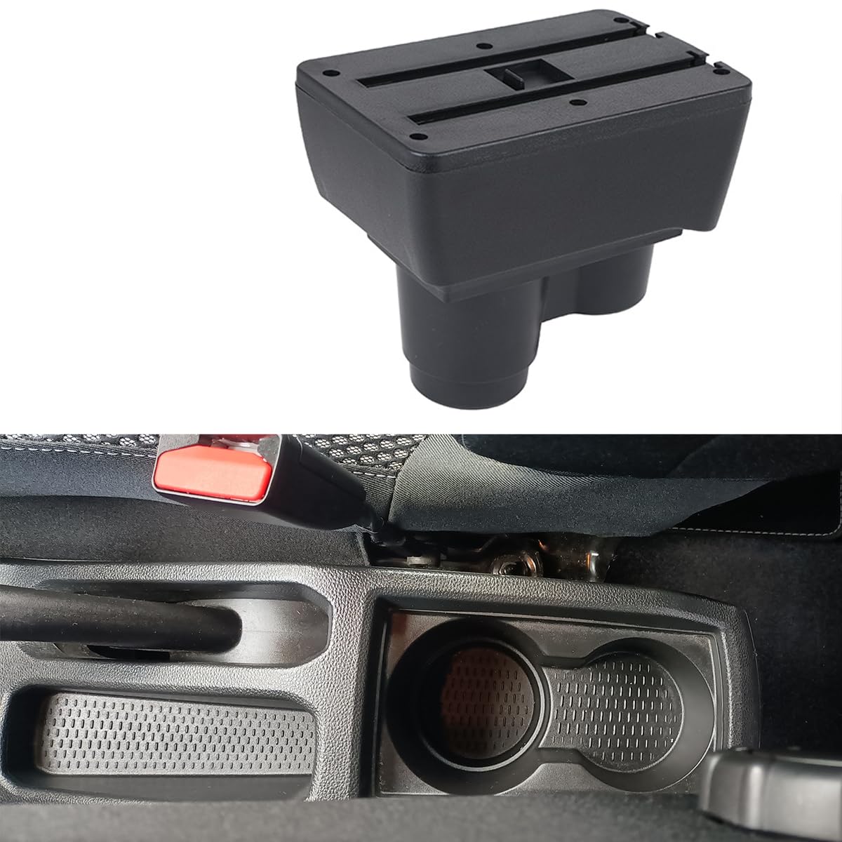 Compatible with Renault Duster Apoyabrazos (Negro Duster II)
