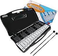 Vista 1 de EASTROCK Xilófono, Glockenspiel de 25 notas, instrumento profesional de xilófono, regalos