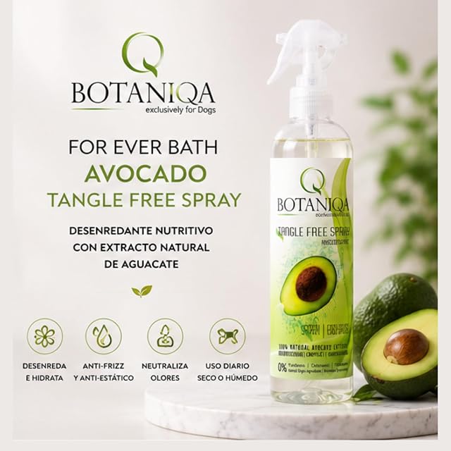 Foto 2 de 7 de Botaniqa Spray Desenredante Nutritivo para Perros, Antifrizz, con Extracto de Aguacate