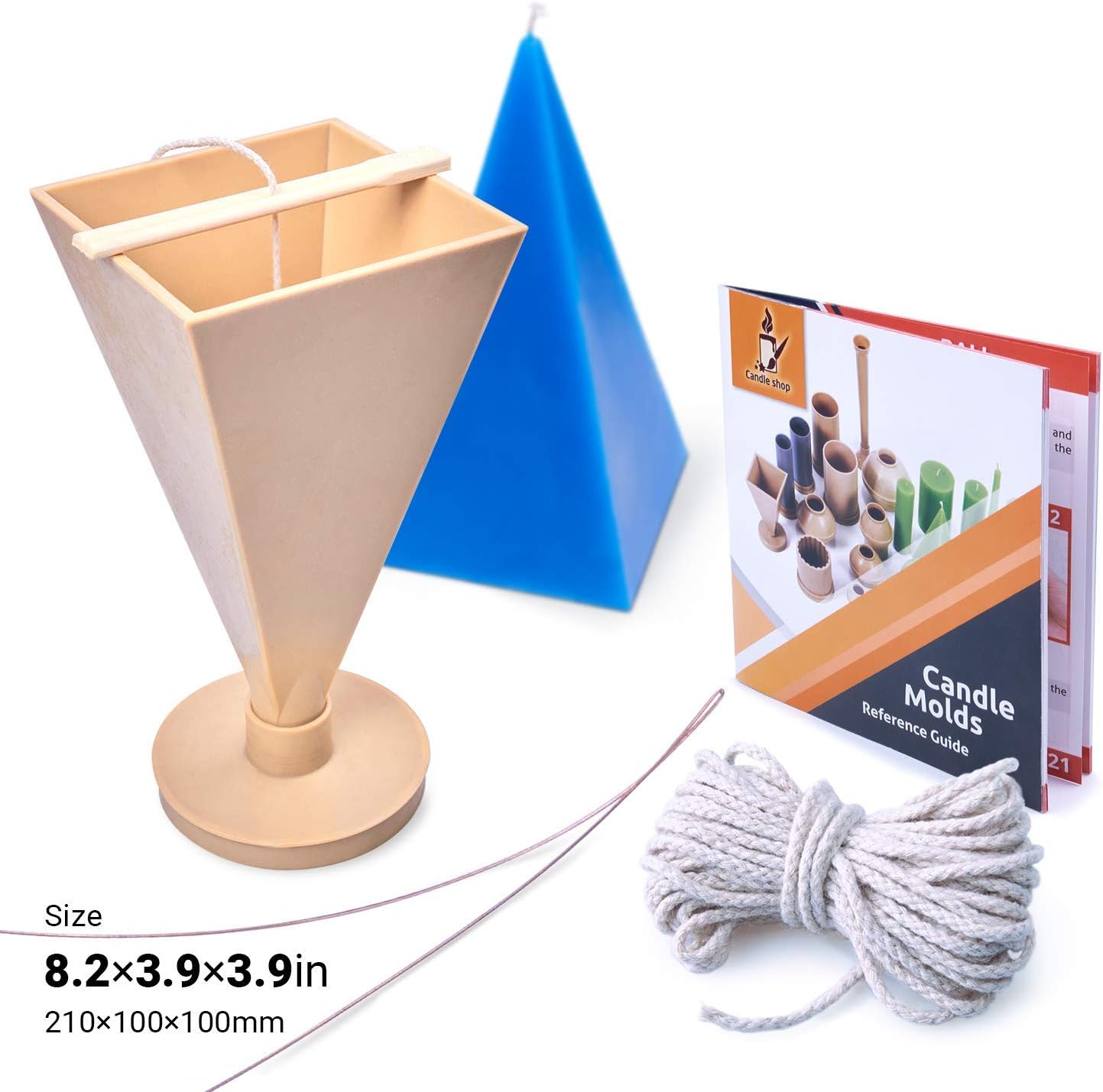 Candle Molds for Candle Making Pyramid - Height: 8.2 in, Width: 3.9 in - Wax Melt Molds for Crafts - Candle Wax Molds – Candle Making Supplies