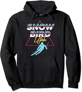 Snowbird Utah - USA Ski Resort 1980s Retro Pullover Hoodie