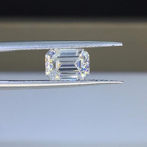 Miniatura 3 de MOIS Moissanita suelta de 2 quilates, diamante incoloro real, claridad VVS1, piedra preciosa brillante de corte esmeralda para hacer