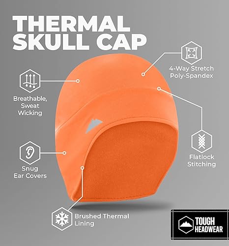 Miniatura 30 de Tough Headwear Gorras térmicas para casco para hombre, para invierno, gorra de casco y gorras de ciclismo para correr, esquiar, deportes de invierno