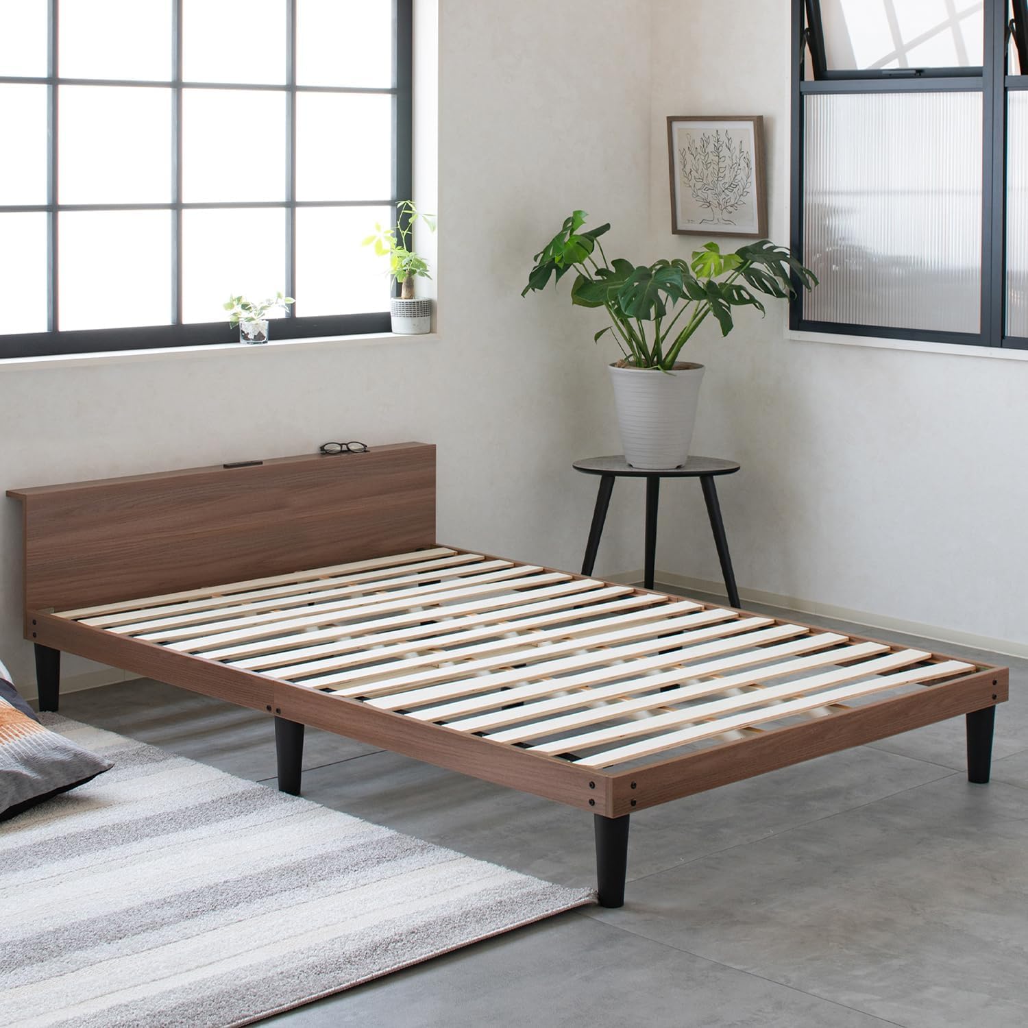 Amazon｜WLIVE ベッドフレーム ベッド セミダブル パイプベッド