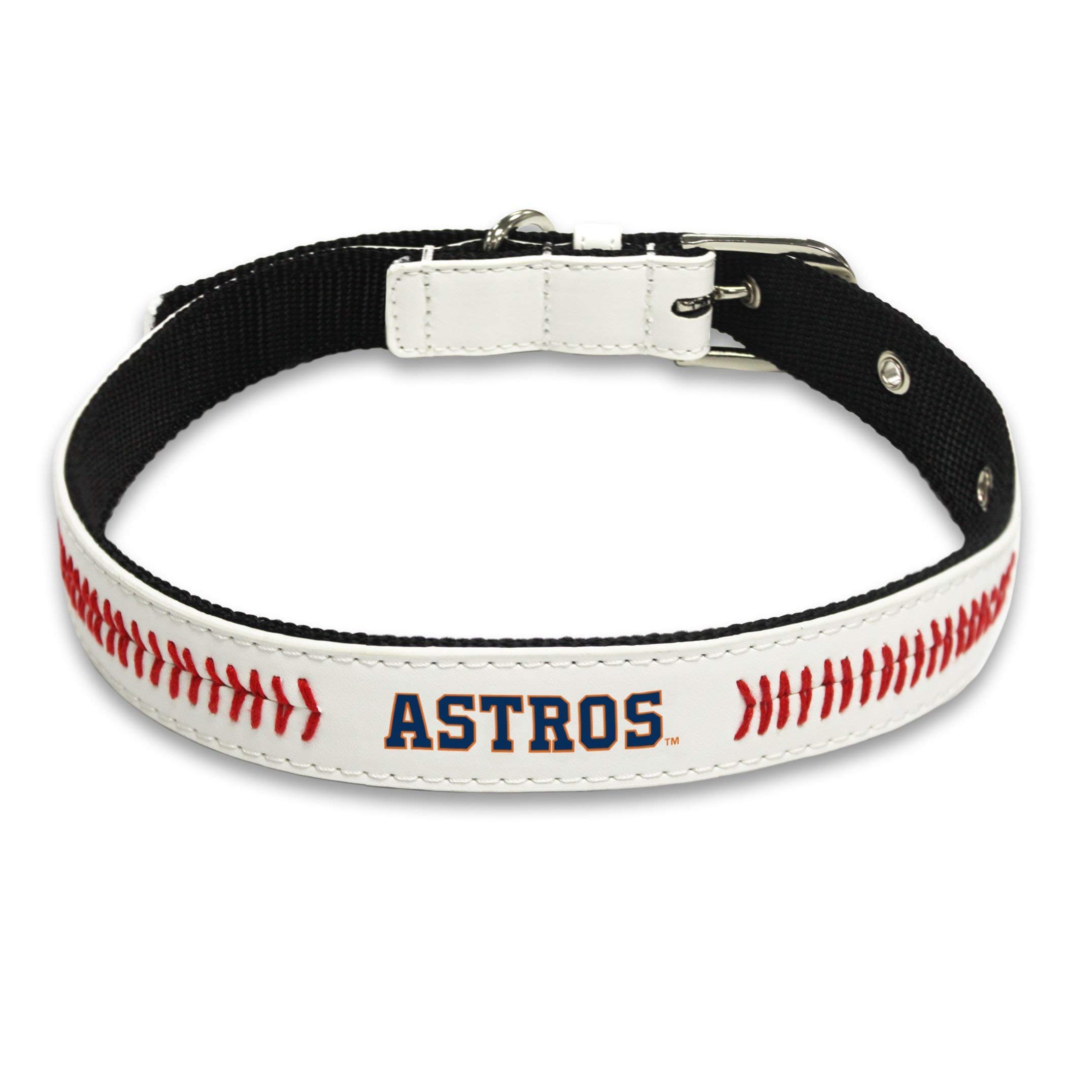 MLB Dog Collar Houston Astros New Signature PRO PVC-Leather Premium Pet Collars Extra Tough & Durable! Super Stylish! Size: Large Adjustable 20-29" Length x 1" Width