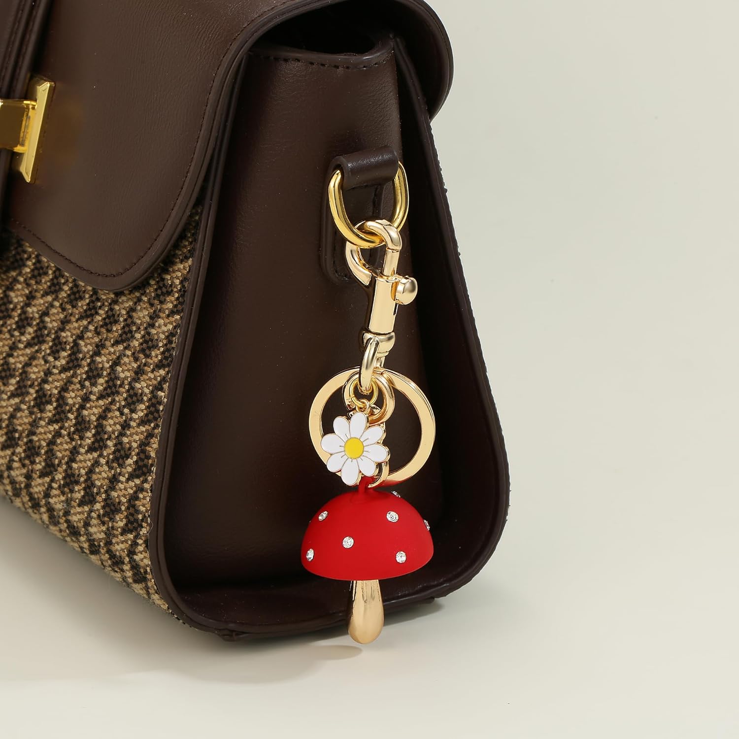 Cute Mushroom Keychain Bag Charms Purse Key chains Women Cute Car Keyrings Accessories Decor Gift for her Purse - Image 4